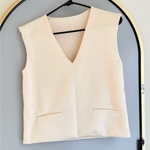 A New Day Cream V-Neck Top